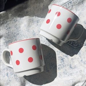 Vintage Polka Dot Mugs
